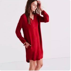 Madewell Du Jour Burgundy Shift Dress